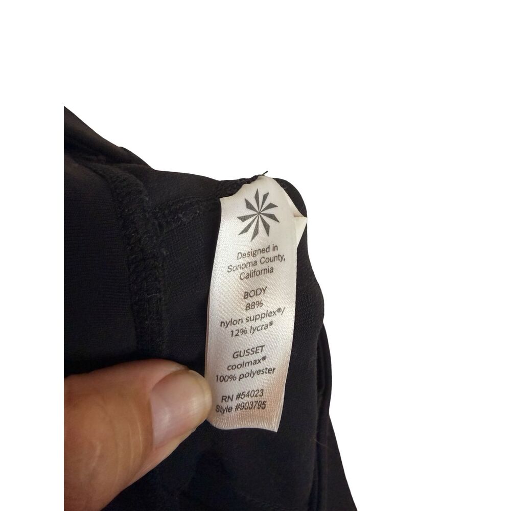 Athleta Black Flare Yoga Pants XS Nylon Supplex Bootcut Wide Leg Activewear - Picture 5 of 7